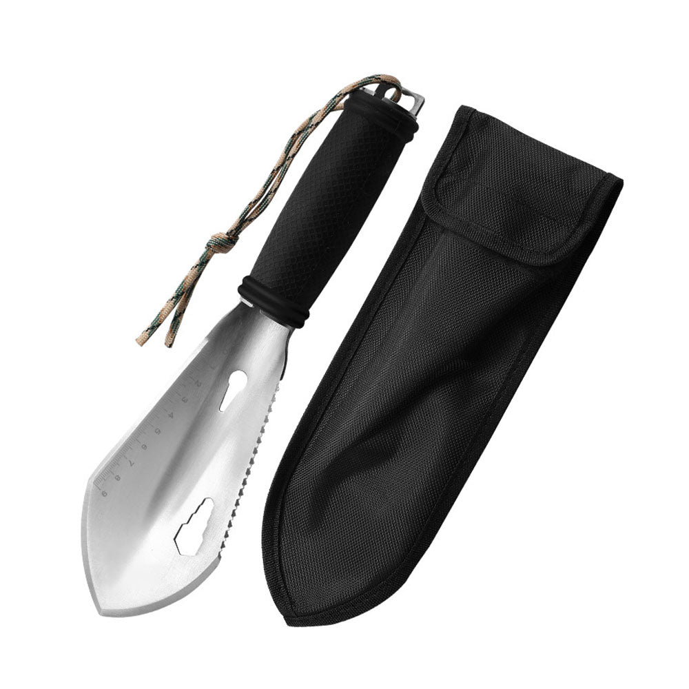 Caressolove Gardening Tools,Multifunctional Gardening Tactical Shovel Survival Digging Trowel, Light Weight Serrated Edge Digger with Sheath