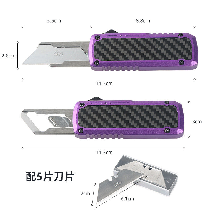 Caressolove OTF Utility Knife, Automatic Box Cutter