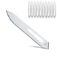 Caressolove 10PCS Scalpel Blades Sterile High Carbon Steel Dermablade, #24 #23 and 0.4mm Thick #60 Surgical Blades for Dermaplaning