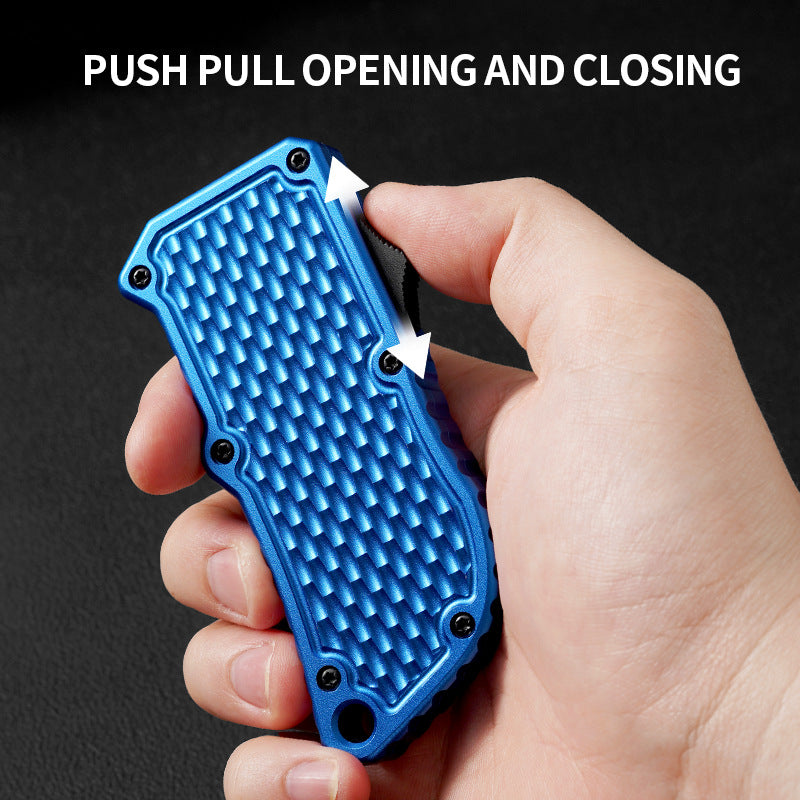 Caressolove Automatic Utility Knife, Green Razor Blades Pocket Knife, Box Cutters Retractable Heavy Duty, Premium Safety Push Button Knife with 5PCS Blades