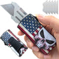 Caressolove Aluminum Alloy Automatically Retracts Box Cutter, Replaceable Blade EDC Pocket Utility Knife With Clip, Black With 5pcs Extra Blades