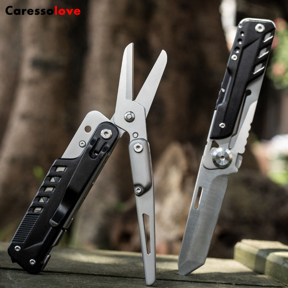 Caressolove New Outdoor Multifunctional Folding Knife Portable Knife And Scissor Emergency Disaster Preparedness