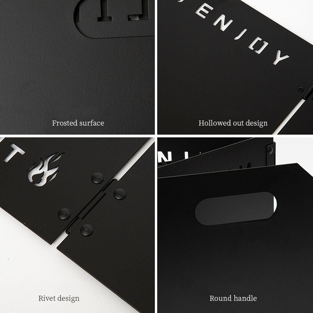 Caressolove Stove Windscreen  Folding Camping Stove Windshield 4 Plates Travel Camping Windscreen Burning Protection Wind Screen for Outdoor BBQ Stove