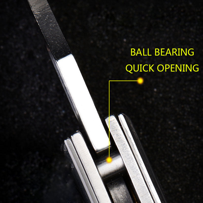 D2 & Damascus Steel Pocket Folding Knife, Outdoor Camping Survival Tool