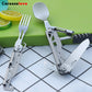 Caressolove Folding Camping Knife Multifunctional Camping Gear Must Haves Tableware Foldable Spork Opener Outdoor Survival Essentials