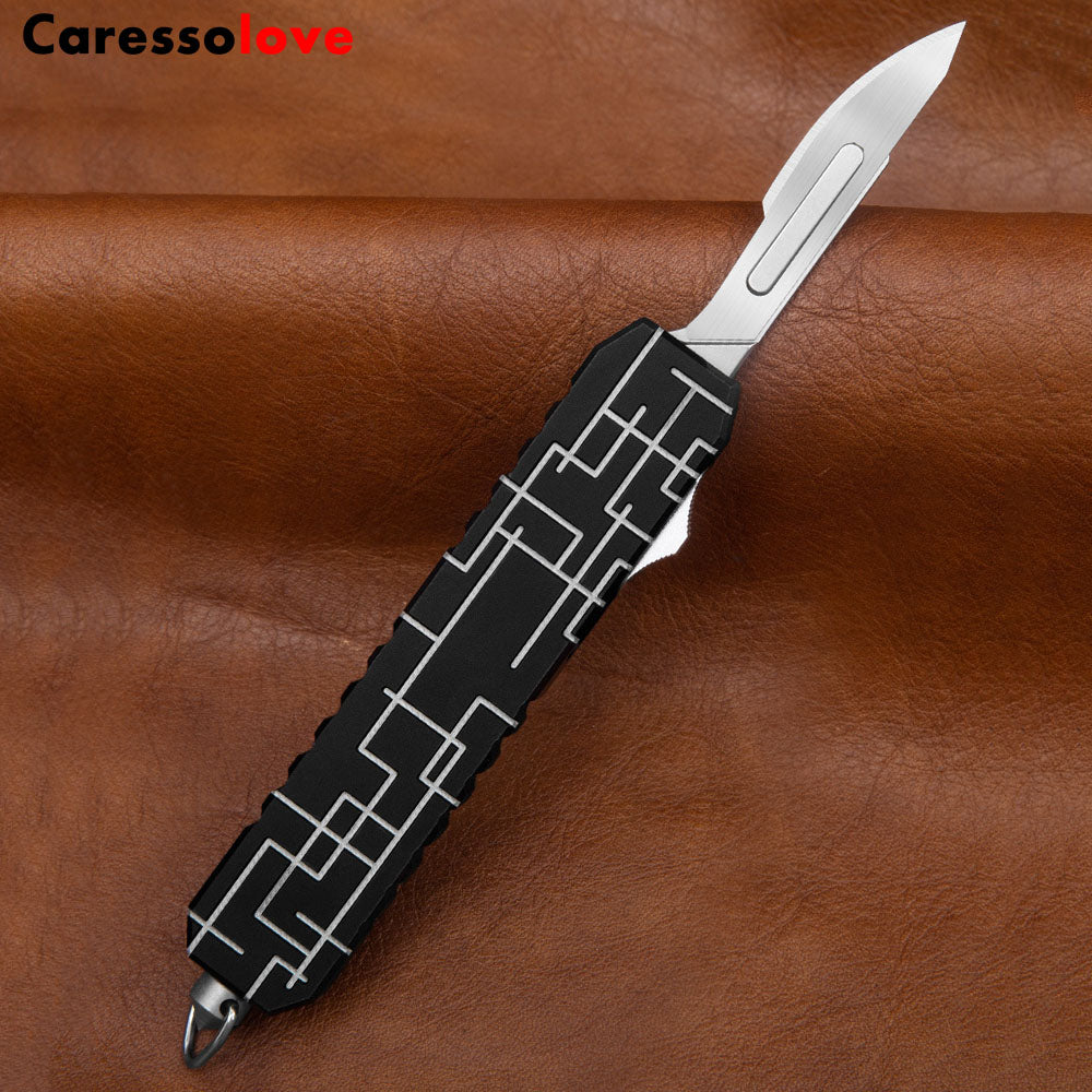 Caressolove Aluminum Alloy Pocket Knife,Good For Camping Survival Indoor And Outdoor Activities, Easy-To-Carry