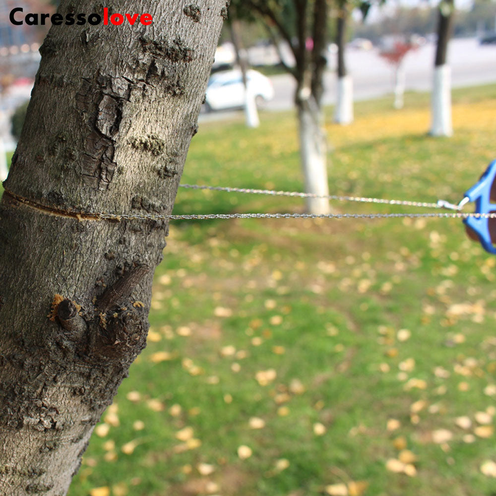 Caressolove - 2 Pack Stainless Steel Wire Saw, 28 inch Emergency Fret Saw, Camping Scroll Saw, Cable Cutting String Bone Rope Saw, Travel Chainsaw for Wood Cutting Hiking