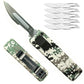 Caressolove Auto Utility Knife with 10pcs #23 Surgical Blades, OTF Scalpel Pocket Knife Retractable Box Cutter