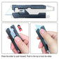 Caressolove 9-in-1 Mini Utility Knife Multitool For Household and Outdoor, Multipurpose Keychain EDC Pocket Knife, Small Replaceable Razor Blade Box Cutter With Clip and 10PCS SK5 Blades