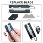 Caressolove 9-in-1 Mini Utility Knife Multitool For Household and Outdoor, Multipurpose Keychain EDC Pocket Knife, Small Replaceable Razor Blade Box Cutter With Clip and 10PCS SK5 Blades