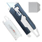 Caressolove 9-in-1 Mini Utility Knife Multitool For Household and Outdoor, Multipurpose Keychain EDC Pocket Knife, Small Replaceable Razor Blade Box Cutter With Clip and 10PCS SK5 Blades