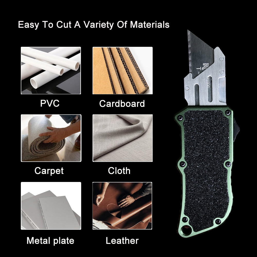 Caressolove Automatic Utility Knife, 2nd Generation Automatic Box Cutter, Auto Razor Blade Cutter