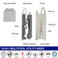 Caressolove 9-in-1 Mini Utility Knife Multitool For Household and Outdoor, Multipurpose Keychain EDC Pocket Knife, Small Replaceable Razor Blade Box Cutter With Clip and 10PCS SK5 Blades