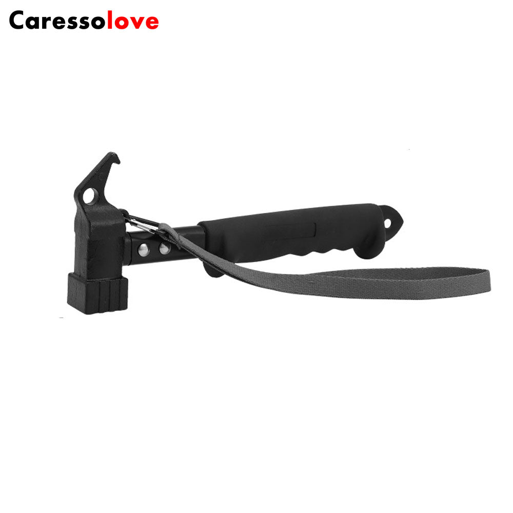 Caressolove Camping Tent Stake Hammer With Tent Stake Remover - Rubber Covered Handle & Holding Strap